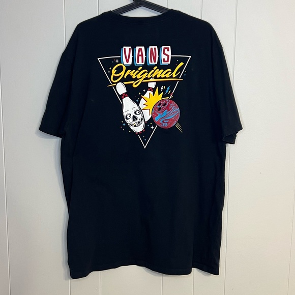 Vans Classic Graphic Bowling Pins Black Tee Size XXL - Picture 1 of 7